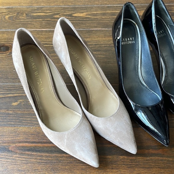 Stuart Weitzman Heels in Black and Tan - Picture 2 of 16